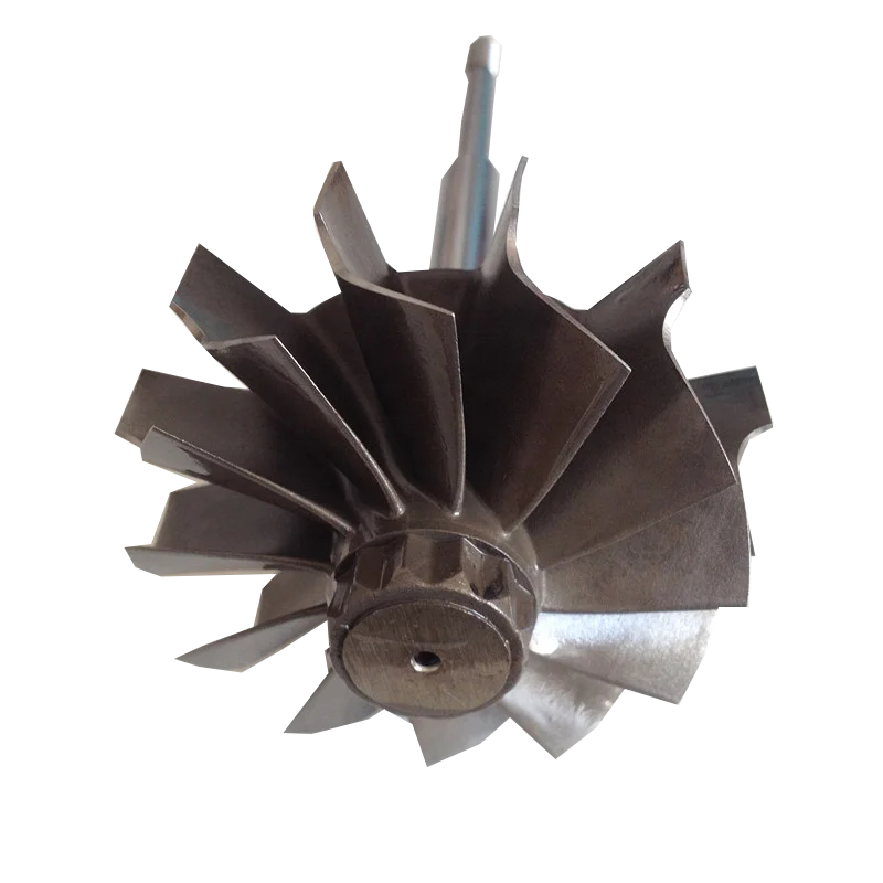 HX40 journal bearing turbine shaft&wheel 67X76mm 12 blades for turbocharger 
HX40 journal bearing turbine shaft&wheel 67X76mm 12 blades for turbocharger