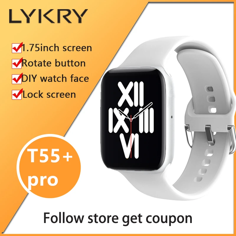Смарт-часы LYKRY IWO T55 Plus Pro женские с экраном 1,75 дюйма, Bluetooth-совместимые с вызовами и датчиком температуры тела, мужские часы PK T500 +
Смарт-часы LYKRY IWO T55 Plus Pro женские с экраном 1,75 дюйма, Bluetooth-совместимые с вызовами и датчиком температуры тела, мужские часы PK T500 +