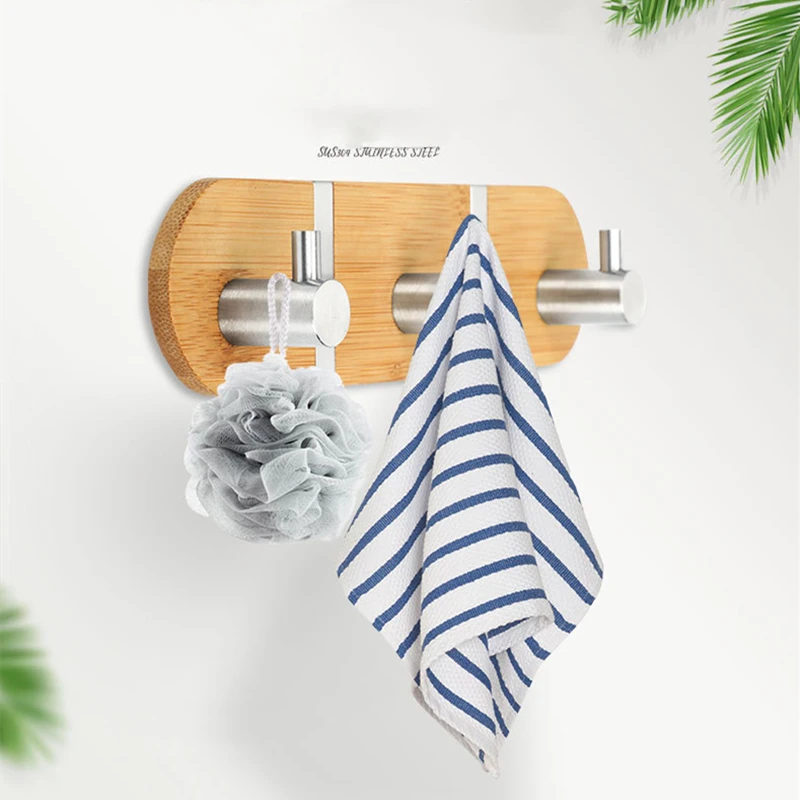 New Product Wall Hanging Household Free Punching Bamboo Wood Stainless Steel Hook Bedroom Kitchen Supplies Clothes Storage Hooks
New Product Wall Hanging Household Free Punching Bamboo Wood Stainless Steel Hook Bedroom Kitchen Supplies Clothes Storage Hooks