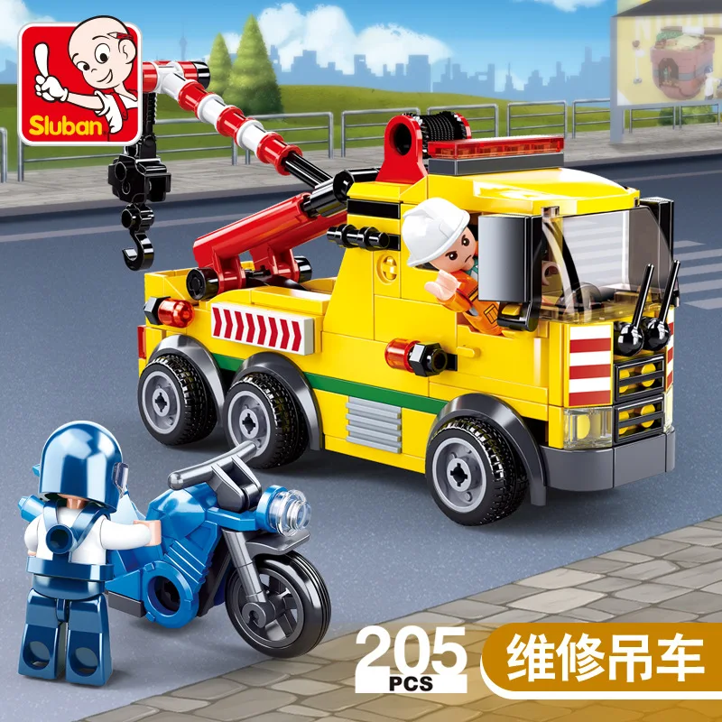 205PCS SLuban 0877 Urban Engineering Series Maintenance Crane Assembly Model Boy Assembled Building Block Toy Car Gift
205PCS SLuban 0877 Urban Engineering Series Maintenance Crane Assembly Model Boy Assembled Building Block Toy Car Gift
