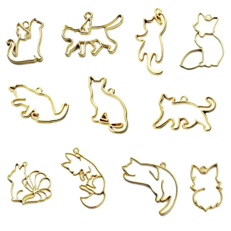 11pcs/set Cat Metal Frame Pendant Bezel Setting UV Resin Charm Jewelry Casting Craft DIY Mold
11pcs/set Cat Metal Frame Pendant Bezel Setting UV Resin Charm Jewelry Casting Craft DIY Mold