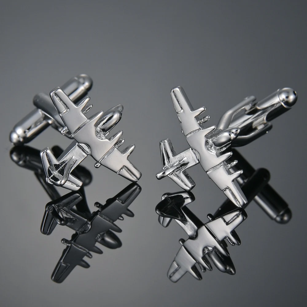 Noverty Airplane Shape Pilot Silver Color Cuff Links Business High Quality Cufflinks Tie Clasp Men Suit Shirt Wedding
Noverty Airplane Shape Pilot Silver Color Cuff Links Business High Quality Cufflinks Tie Clasp Men Suit Shirt Wedding