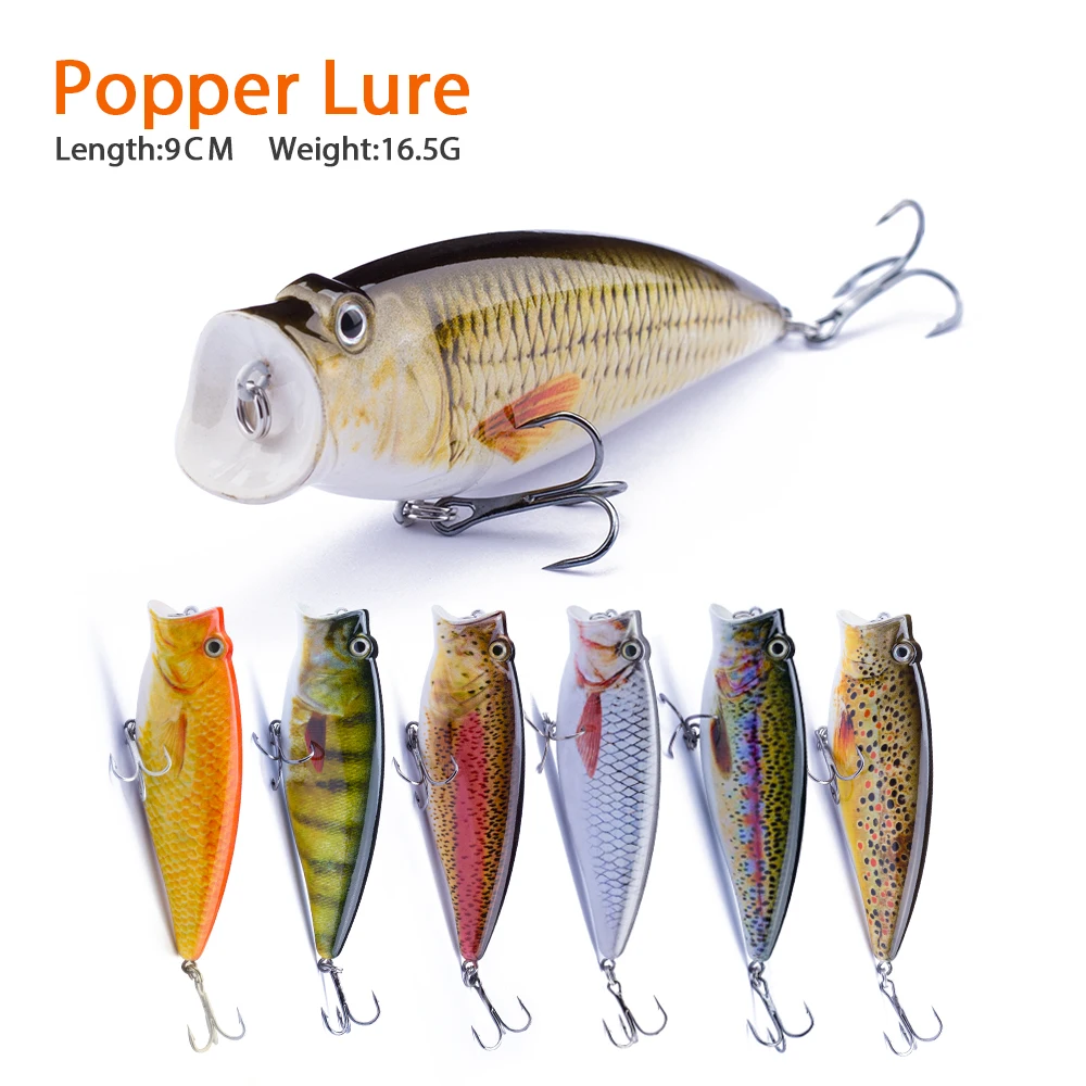 2020 Hot Sale Topwater Popper Fishing Lure Crankbait 90mm/18.5g Hard Bait Artificial Wobblers Plastic Fishing Tackle With Float
2020 Hot Sale Topwater Popper Fishing Lure Crankbait 90mm/18.5g Hard Bait Artificial Wobblers Plastic Fishing Tackle With Float
