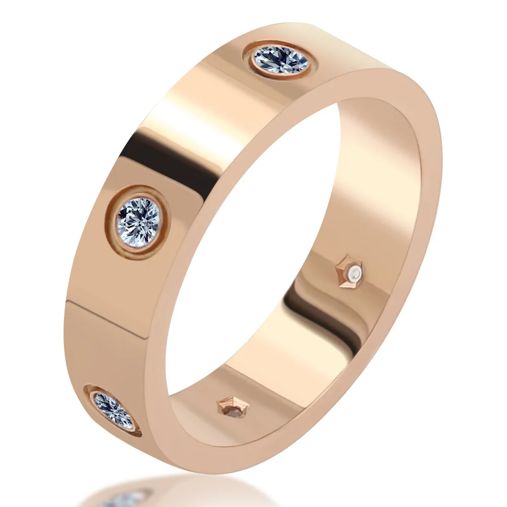 Stainless steel lady's ring Cross screw zircon Titanium Steel ring Mens Rose gold titanium steel ring jewelry proposal ring gift
Stainless steel lady's ring Cross screw zircon Titanium Steel ring Mens Rose gold titanium steel ring jewelry proposal ring gift
