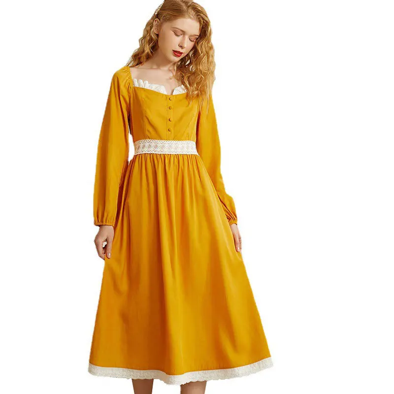 Wasteheart New Women Homewear Yellow Sexy Sleepwear Night Dress Lace Cotton Nightwear Nightgown Sleepwear Luxury Female Gown
Wasteheart New Women Homewear Yellow Sexy Sleepwear Night Dress Lace Cotton Nightwear Nightgown Sleepwear Luxury Female Gown