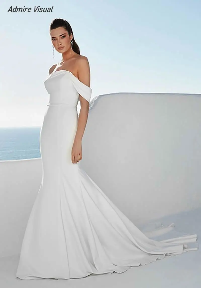 Wedding Dress Mermaid Satin Boat Neck Neckline Sleeveless Off The Shoulder Floor-Length With For Party Plus Sizes Bride Gown
Wedding Dress Mermaid Satin Boat Neck Neckline Sleeveless Off The Shoulder Floor-Length With For Party Plus Sizes Bride Gown