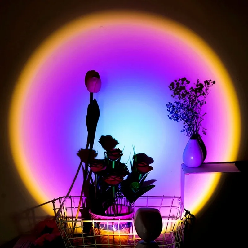Rainbow Sunset Projection Lamps Atmosphere Night Table Light Home Coffee Shop Background Wall Decoration Colorful Spotlight Lamp
Rainbow Sunset Projection Lamps Atmosphere Night Table Light Home Coffee Shop Background Wall Decoration Colorful Spotlight Lamp