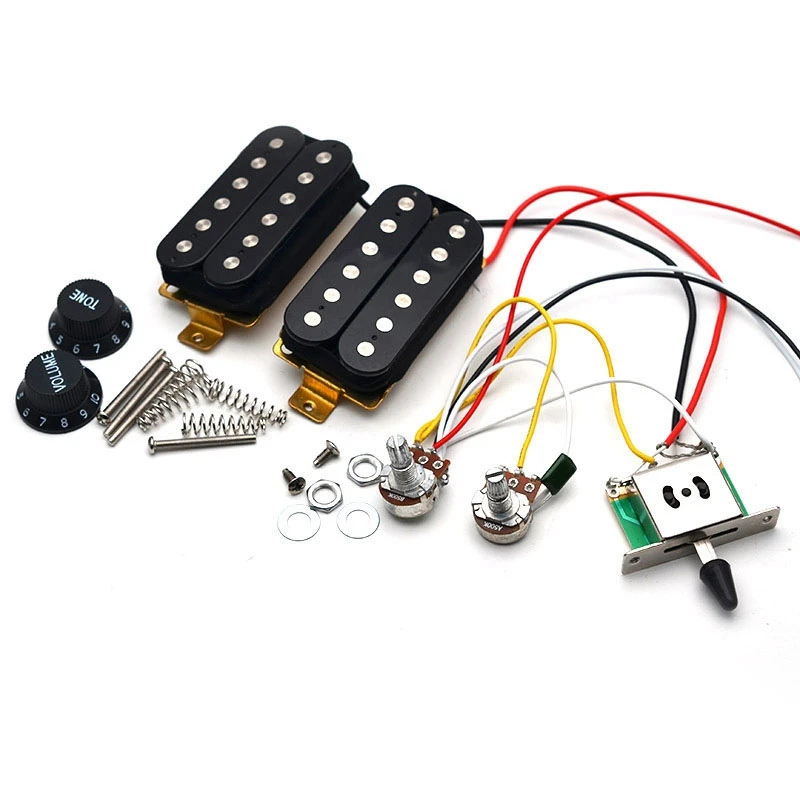 Electric Guitar Pickup Wiring Harness Prewired 3-Way Switch HH Pickup for ST Electric Guitar Black
Electric Guitar Pickup Wiring Harness Prewired 3-Way Switch HH Pickup for ST Electric Guitar Black