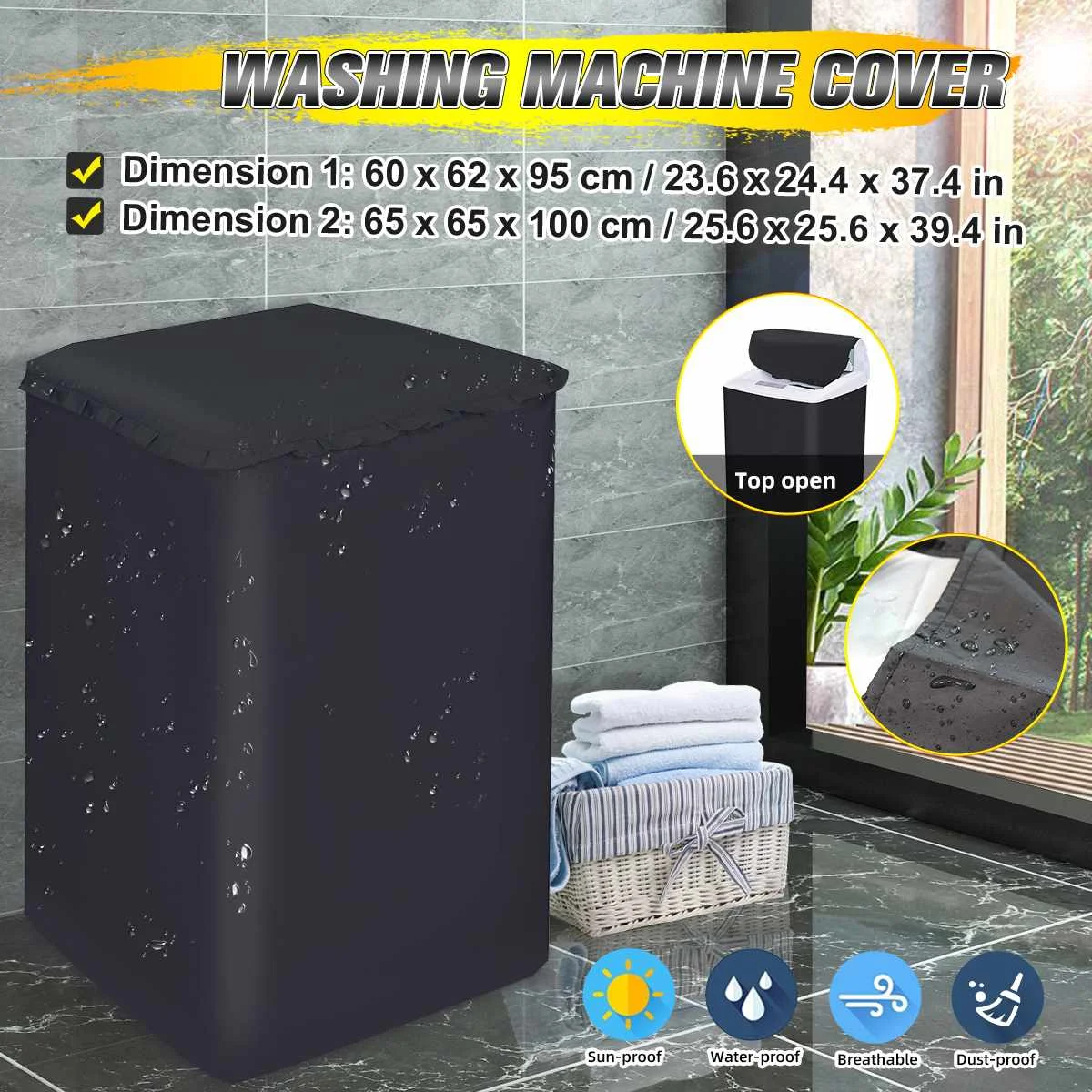 Dustproof Automatic Roller Washing Machine Cover Washer Sunscreen Waterproof Cover Protective Dryer Oxford Cloth Top Open
Dustproof Automatic Roller Washing Machine Cover Washer Sunscreen Waterproof Cover Protective Dryer Oxford Cloth Top Open