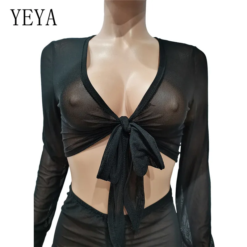 YEYA Women 2 Piece Set Sexy Mesh See-through Full Sleeve Crop Tops Sheath Elastic Shirring Skirts Beach Outfit (No Bikinis)
YEYA Women 2 Piece Set Sexy Mesh See-through Full Sleeve Crop Tops Sheath Elastic Shirring Skirts Beach Outfit (No Bikinis)