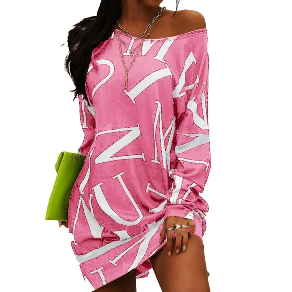 Casual Women Dress Fashion Letters Print Loose Streetwear Female Sundress Long Sleeve O Neck Elegant Office Lady Dress Party
Casual Women Dress Fashion Letters Print Loose Streetwear Female Sundress Long Sleeve O Neck Elegant Office Lady Dress Party
