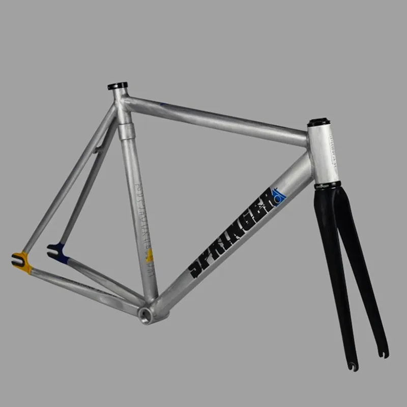 Springer 700c 6069-T6 Triple Suction Pipe Aluminum Alloy Fixed Gear Frame Carbon Fork 52/54/56cm High Quality Fixie Frameset
Springer 700c 6069-T6 Triple Suction Pipe Aluminum Alloy Fixed Gear Frame Carbon Fork 52/54/56cm High Quality Fixie Frameset