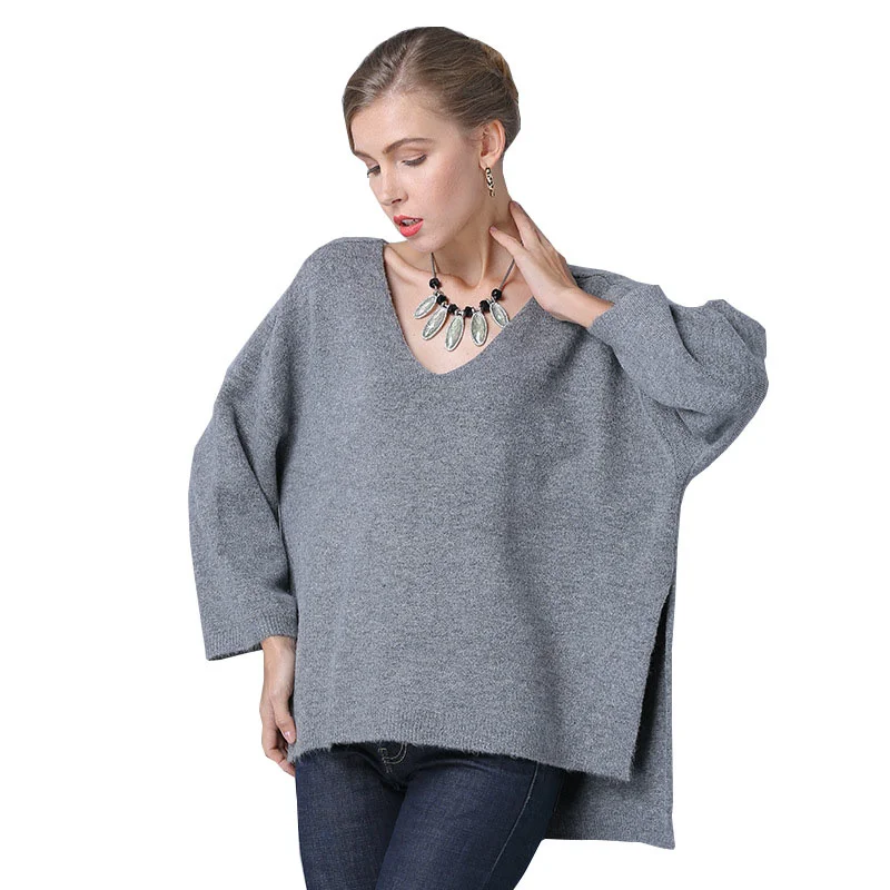 SHZQ Fashion Women Spring Autumn Outer Wear Knitted Sweaters Elegant Loose V-neck Large Size Knit Top Pullover Female Sweater G2
SHZQ Fashion Women Spring Autumn Outer Wear Knitted Sweaters Elegant Loose V-neck Large Size Knit Top Pullover Female Sweater G2