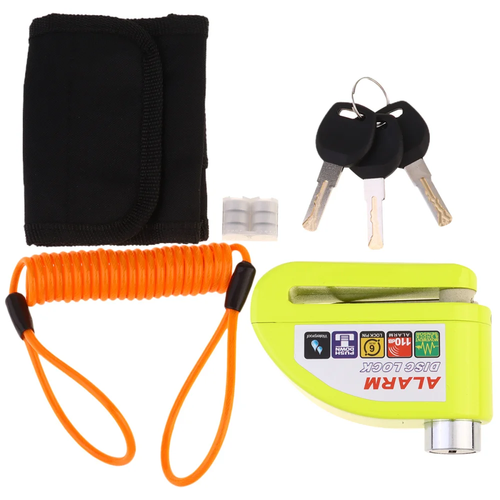 1 Set of 110db Alarm Disc Lock Stainless Steel Security Lock Anti-theft Disc Brake Lock for Bike Motorcycle (Green Lock Orange R
1 Set of 110db Alarm Disc Lock Stainless Steel Security Lock Anti-theft Disc Brake Lock for Bike Motorcycle (Green Lock Orange R
