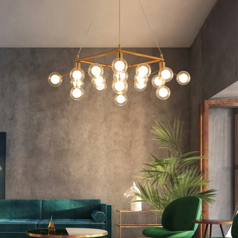 firefly Modern creative LED Chandelier Living Room Restaurant Transparent Glass Ball Indoor Deco Gold Hanging Lamp
firefly Modern creative LED Chandelier Living Room Restaurant Transparent Glass Ball Indoor Deco Gold Hanging Lamp