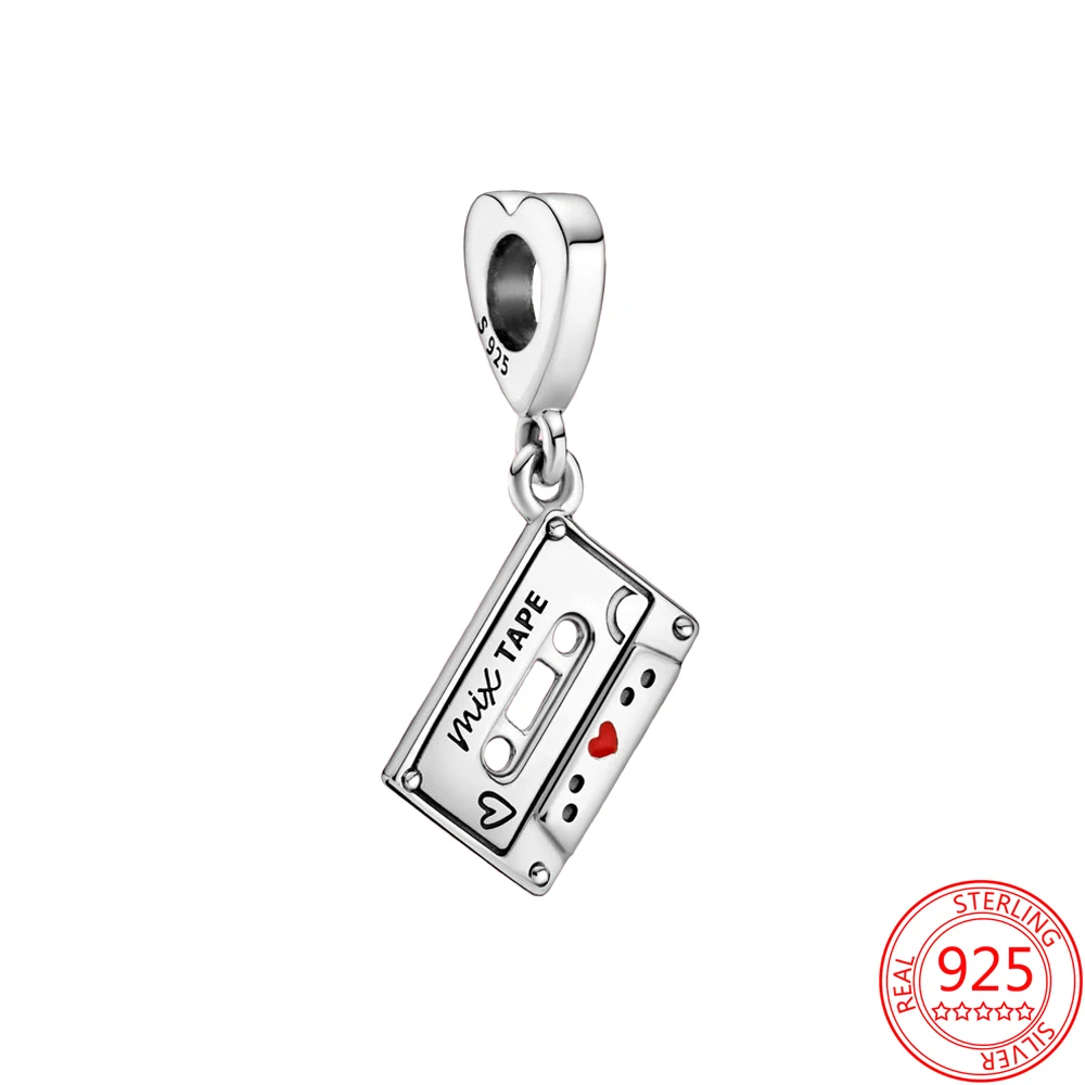 New 925 Sterling Silver Vintage Cassette Charm Pendant Fit Original Pandora Fine Bracelet Silver Jewelry Gift for Women
New 925 Sterling Silver Vintage Cassette Charm Pendant Fit Original Pandora Fine Bracelet Silver Jewelry Gift for Women