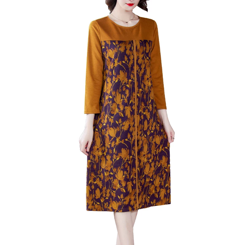 2021 Spring Autumn Yellow Knitting Cotton Midi Dresses Casual Vintage 4XL Plus Size Print Dresses Classy Women Bodycon Vestidos
2021 Spring Autumn Yellow Knitting Cotton Midi Dresses Casual Vintage 4XL Plus Size Print Dresses Classy Women Bodycon Vestidos