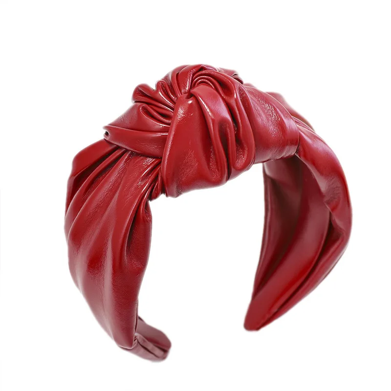 Женская однотонная повязка на голову, из искусственной кожи
Женская однотонная повязка на голову, из искусственной кожи