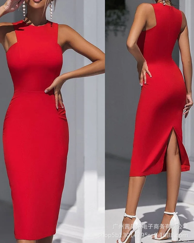 Новинка 2021, красное приталенное платье без рукавов
Новинка 2021, красное приталенное платье без рукавов