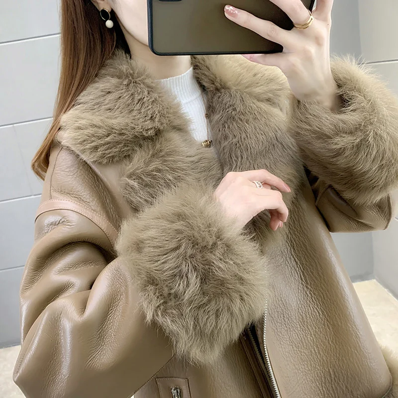 Fur All-in-one Coat Women's 2020 New Year Light Skinny Lamb Hair Medium Long Sheep Sheared Women's Fur Coat Winter
Fur All-in-one Coat Women's 2020 New Year Light Skinny Lamb Hair Medium Long Sheep Sheared Women's Fur Coat Winter