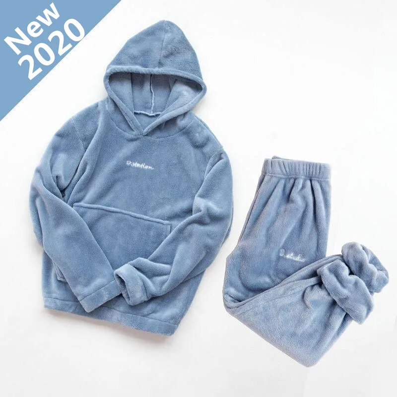 2020 Band Autumn Winter Flannel Women Pyjamas Sets Sleepwear Home Clothing Thick Warm Coral Velvet Female Nightgown Suit Pijama 
2020 Band Autumn Winter Flannel Women Pyjamas Sets Sleepwear Home Clothing Thick Warm Coral Velvet Female Nightgown Suit Pijama
