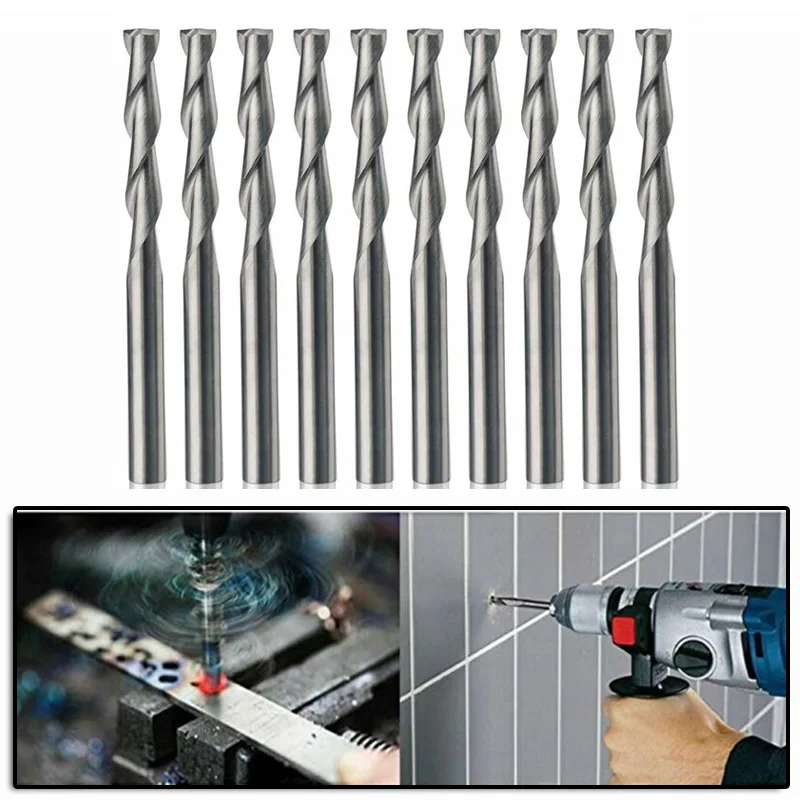 10pcs CNC 1/8'' Router Bits End Mill Flat Nose 2-Flute Milling Cutter 22mm 38.5m Woodworking Engraving Machine Accessories
10pcs CNC 1/8'' Router Bits End Mill Flat Nose 2-Flute Milling Cutter 22mm 38.5m Woodworking Engraving Machine Accessories