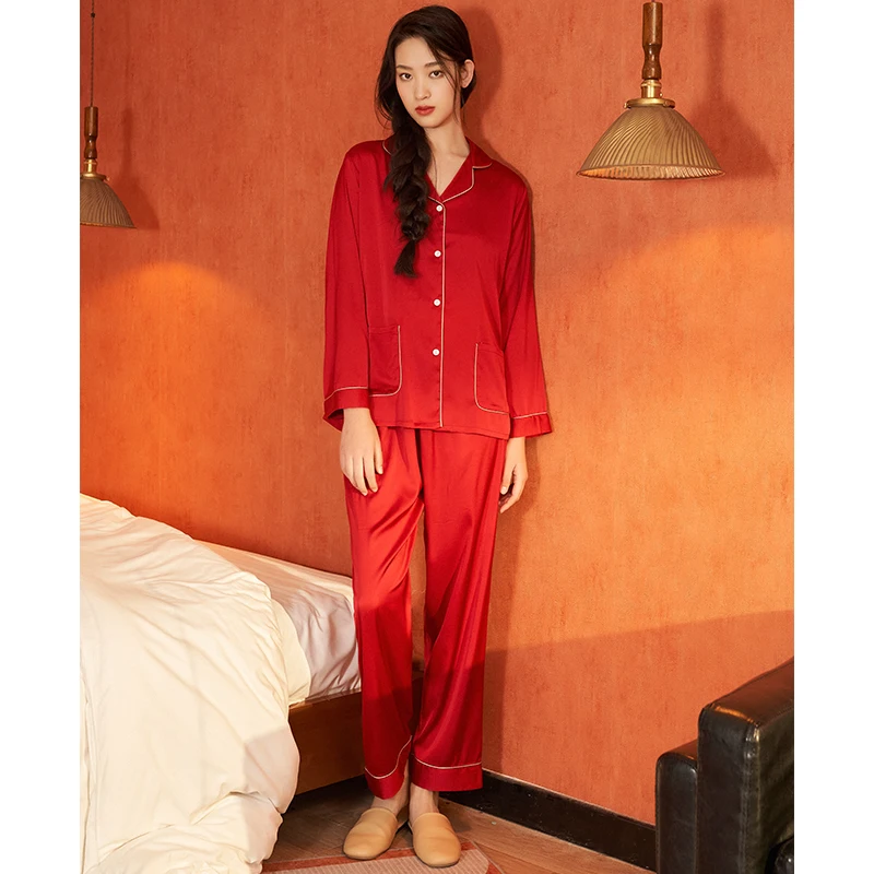 Kwyaster Sexy Nightgown Women's Pajamas Set Shirt&Pants Trim Homewear Female Pijamas Trouser Suit Loungewear With Pockets Pyjama
Kwyaster Sexy Nightgown Women's Pajamas Set Shirt&Pants Trim Homewear Female Pijamas Trouser Suit Loungewear With Pockets Pyjama