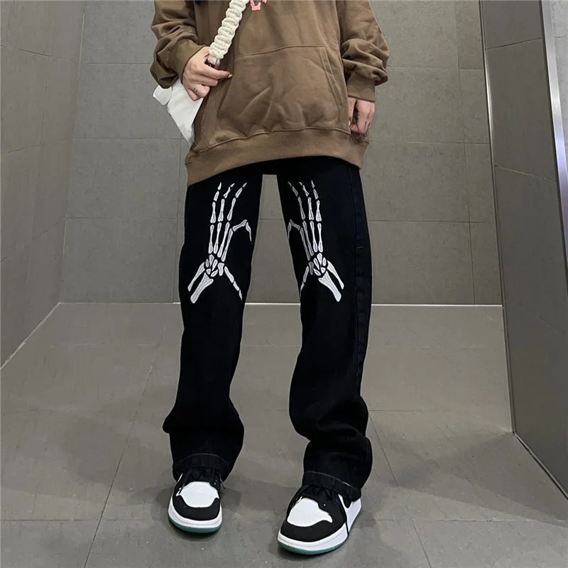 Hip-hop High Pants Women's Large Fat Fried Street Vibe Harajuku Loose Straight Wide Leg Printed on Denim jackets
Hip-hop High Pants Women's Large Fat Fried Street Vibe Harajuku Loose Straight Wide Leg Printed on Denim jackets