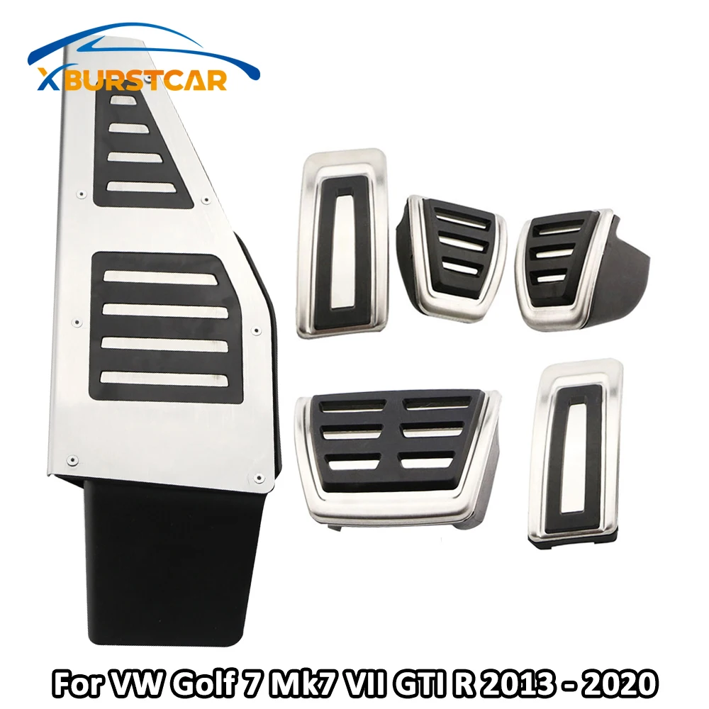 Фото Xburstcar для Volkswagen VW Golf 7 Mk7 VII GTI R 2013 2020 Автомобильная педаль отдыха из нержавеющей