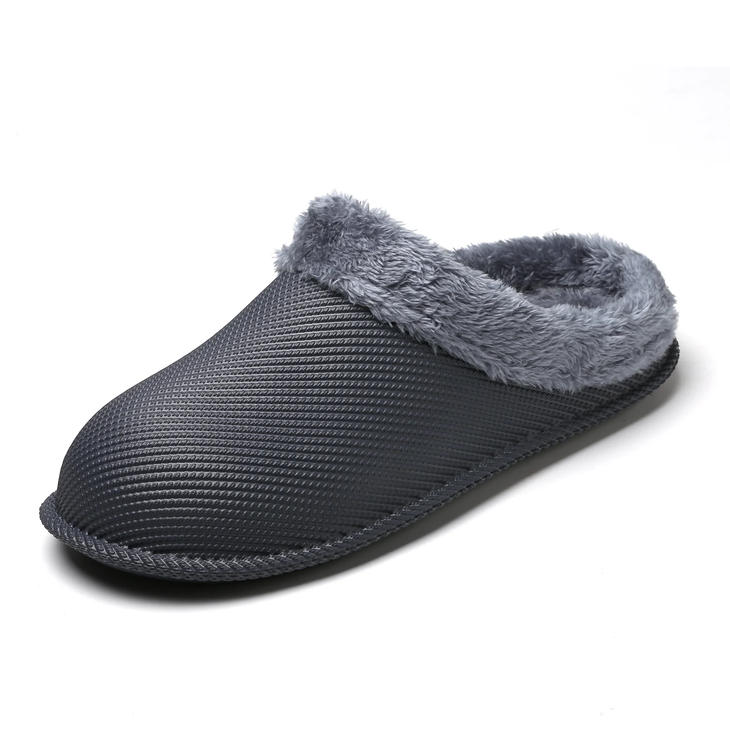 Водонепроницаемые зимние теплые мягкие Нескользящие мужские домашние туфли на