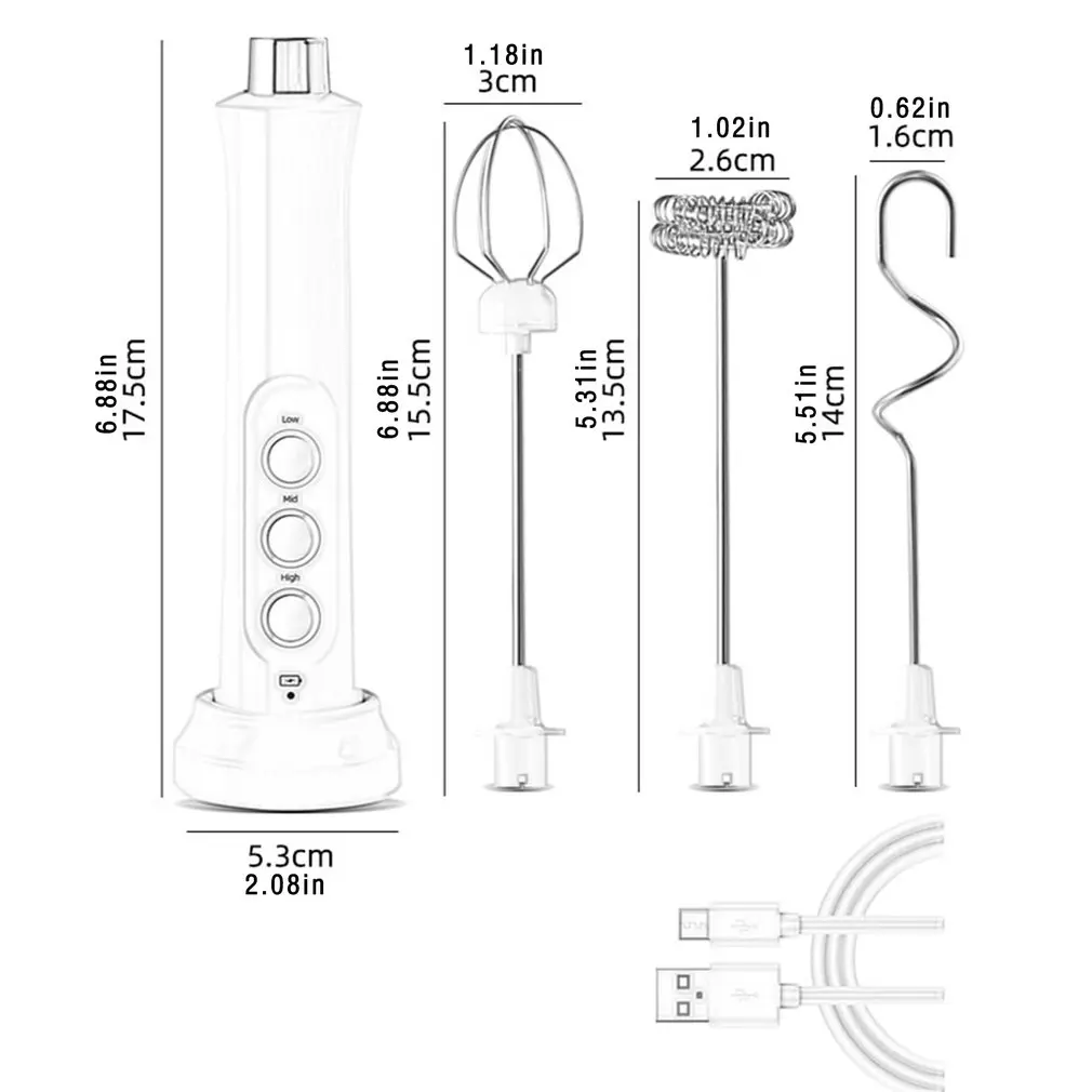 Rechargeable Durable Practical Fast And Labor-saving Household Electric Whisk Milk Coffee Milk Tea Mixer
Rechargeable Durable Practical Fast And Labor-saving Household Electric Whisk Milk Coffee Milk Tea Mixer