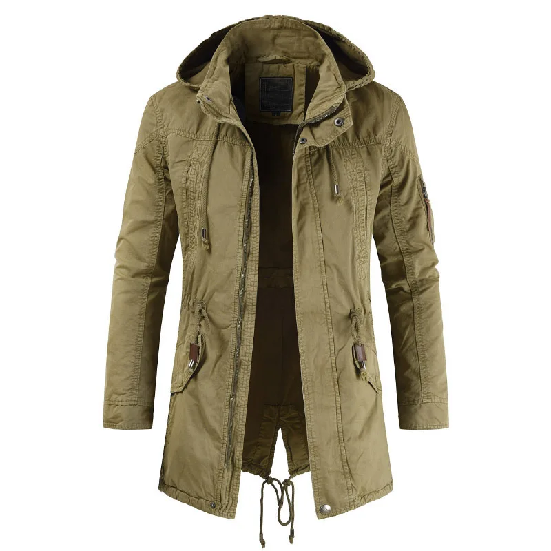 Autumn Winter Mens Slim Khaki Jacket High Collar Long Sleeve Casual Hooded Jacket Oversize Windbreaker Men Fashion Boys Coat 4xl
Autumn Winter Mens Slim Khaki Jacket High Collar Long Sleeve Casual Hooded Jacket Oversize Windbreaker Men Fashion Boys Coat 4xl