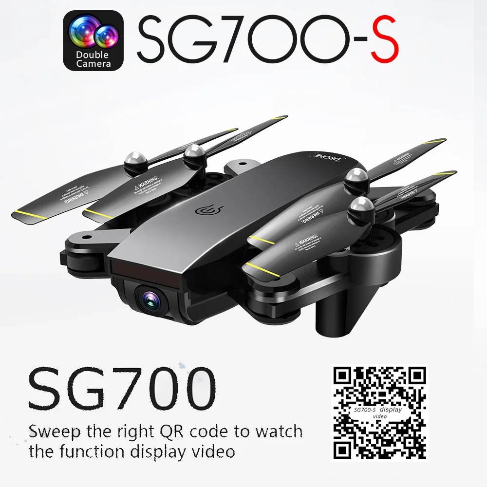720p/1080p 3D flip, WiFi FPV, 3.7V 1000mAh,Camera Selfie video Drone real-time aerial photography gift RC Airplanes SG700-S Toy 
720p/1080p 3D flip, WiFi FPV, 3.7V 1000mAh,Camera Selfie video Drone real-time aerial photography gift RC Airplanes SG700-S Toy