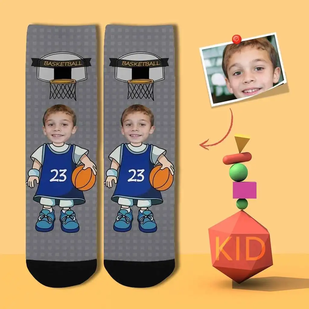 M Yescustom Custom Face Basketball Player Kid's Socks Children Personalized Sublimated Novelty Socks with Design Photo Print
M Yescustom Custom Face Basketball Player Kid's Socks Children Personalized Sublimated Novelty Socks with Design Photo Print