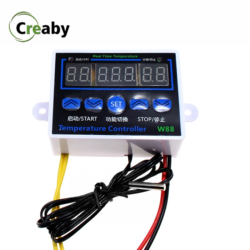 W88 12V 220V LED Digital Temperature Controller Thermostat NTC Sensor Thermoregulator Incubator Heating Cooling Control Switch
W88 12V 220V LED Digital Temperature Controller Thermostat NTC Sensor Thermoregulator Incubator Heating Cooling Control Switch