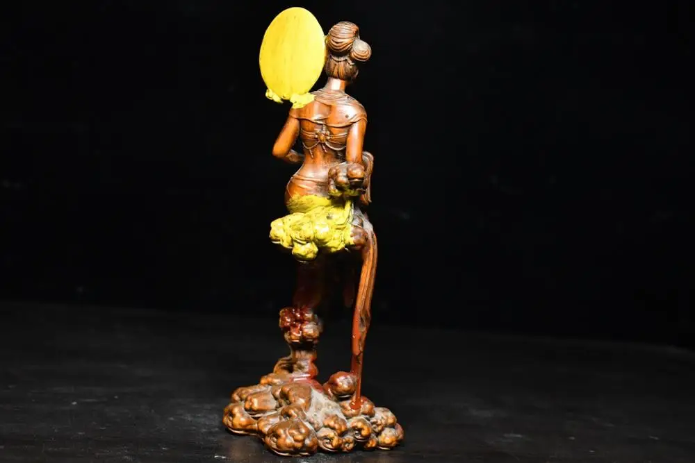 Home Decor 8" China Collection Old Boxwood Chang'e Statue Tianxian Chang e rushes to the moon Mythology
Home Decor 8" China Collection Old Boxwood Chang'e Statue Tianxian Chang e rushes to the moon Mythology