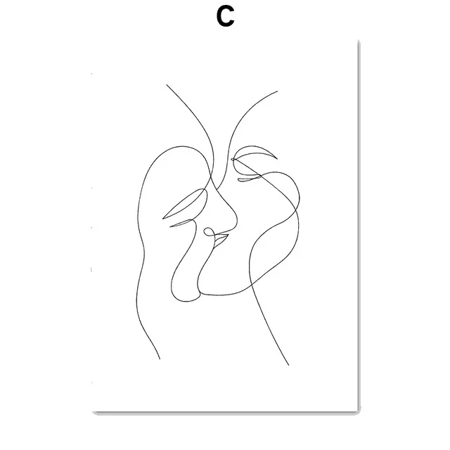 Black White Line Love Kiss Girl Hand Wall Art Canvas Painting Nordic Posters and Prints Wall Pictures for Living Room Home Decor
Black White Line Love Kiss Girl Hand Wall Art Canvas Painting Nordic Posters and Prints Wall Pictures for Living Room Home Decor