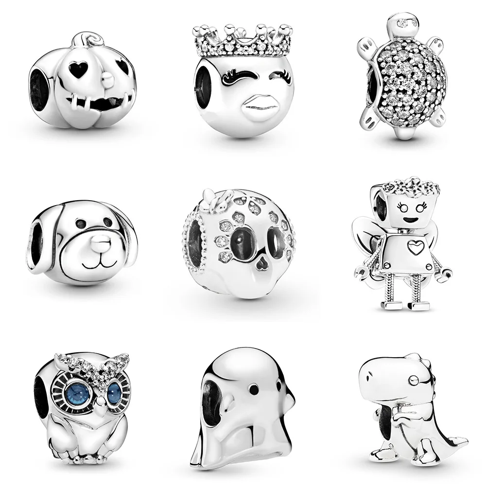 Women 925 Sterling Silver Beads Charm Owl Tortoise Dog Dinosaur For Women Pandora Charm Bracelet Necklace
Women 925 Sterling Silver Beads Charm Owl Tortoise Dog Dinosaur For Women Pandora Charm Bracelet Necklace