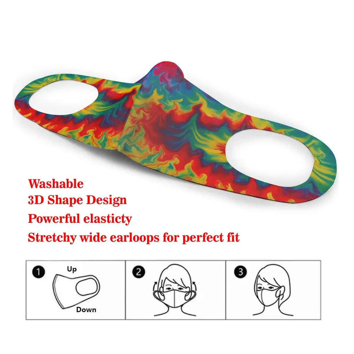 Dust Mask Tie Dye Rainbow Whirlpool Mouth Face Mask for Adult Kids Windproof Washable Reusable
Dust Mask Tie Dye Rainbow Whirlpool Mouth Face Mask for Adult Kids Windproof Washable Reusable