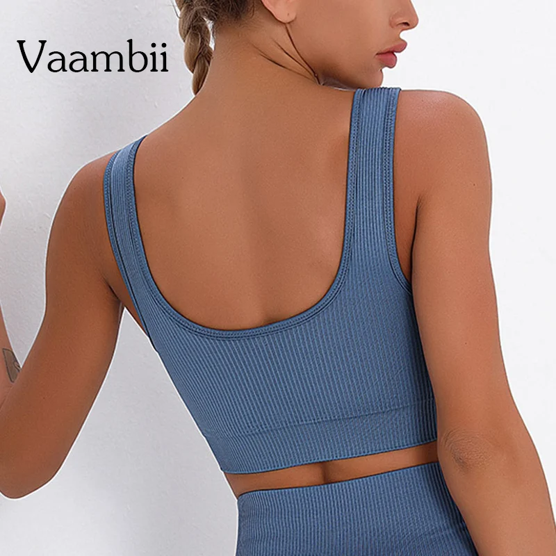 Ribbed Top Without Bones Woman Open Back Crop Tops With Cups Straps Women's Black Seamless Bra Women Underwear Female Sportswear
Ribbed Top Without Bones Woman Open Back Crop Tops With Cups Straps Women's Black Seamless Bra Women Underwear Female Sportswear
