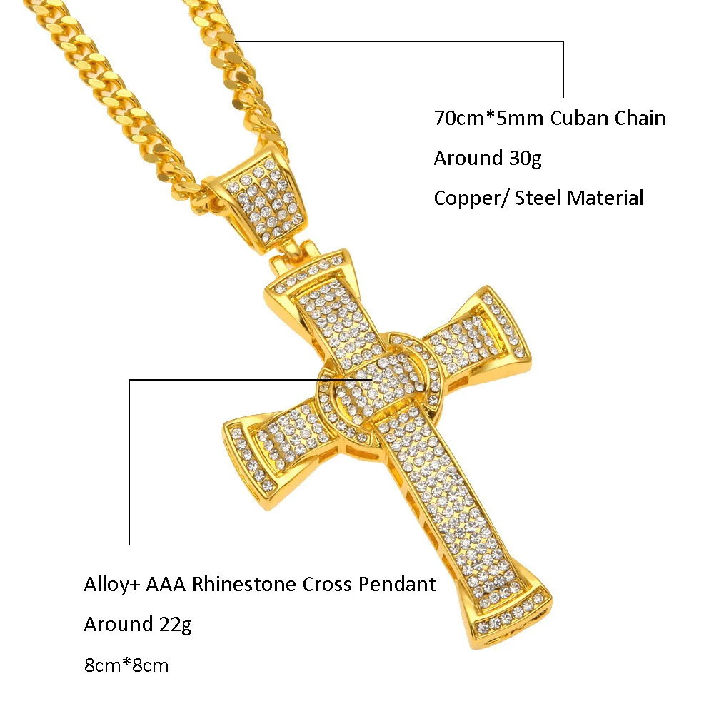 Роскошные мужские золотые часы в стиле хип хоп цветные стразы и ожерелье с