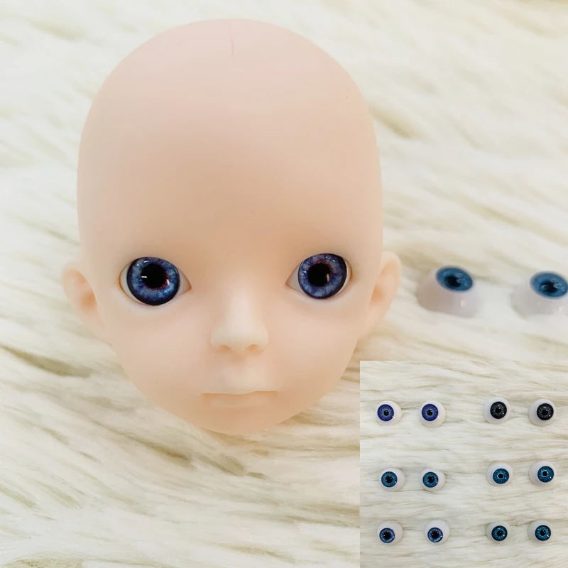 6 пар 12 мм куклы глазного яблока для аксессуары акриловые BJD синий 3D глаз игрушка