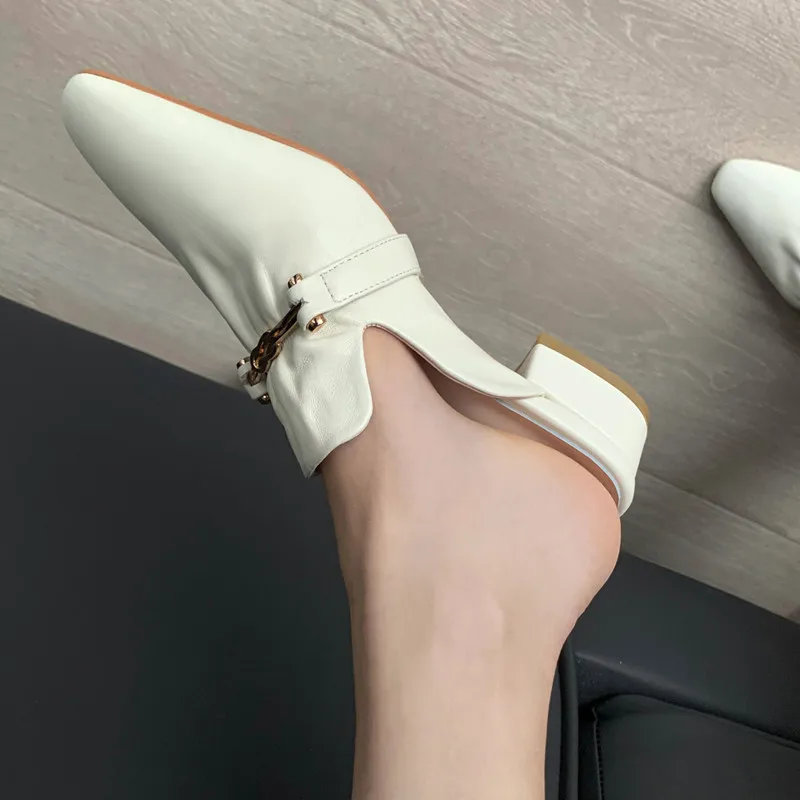 FEDONAS Hanged Metal Women Mules Fashion Newest Genuine Leatehr Sandals For Women Spring Summer Sling-Heels Pumps For Women 
FEDONAS Hanged Metal Women Mules Fashion Newest Genuine Leatehr Sandals For Women Spring Summer Sling-Heels Pumps For Women