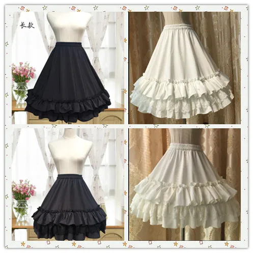 

Vintage palace sweet lolita skirt ruffled elastic lace victorian skirt kawaii girl gothic lolita sk tea party princess loli cos