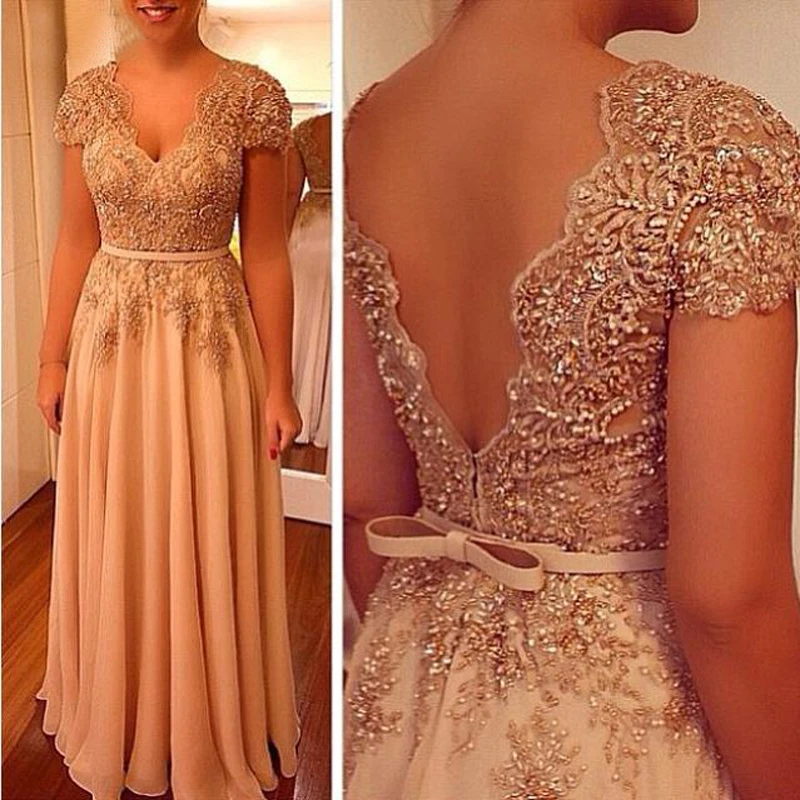 Mother Of The Bride Groom Dresses for Wedding 2021 Short Sleeves V-Neck Beading Bodice Sash Chiffon vestido de farsali Champagne
Mother Of The Bride Groom Dresses for Wedding 2021 Short Sleeves V-Neck Beading Bodice Sash Chiffon vestido de farsali Champagne