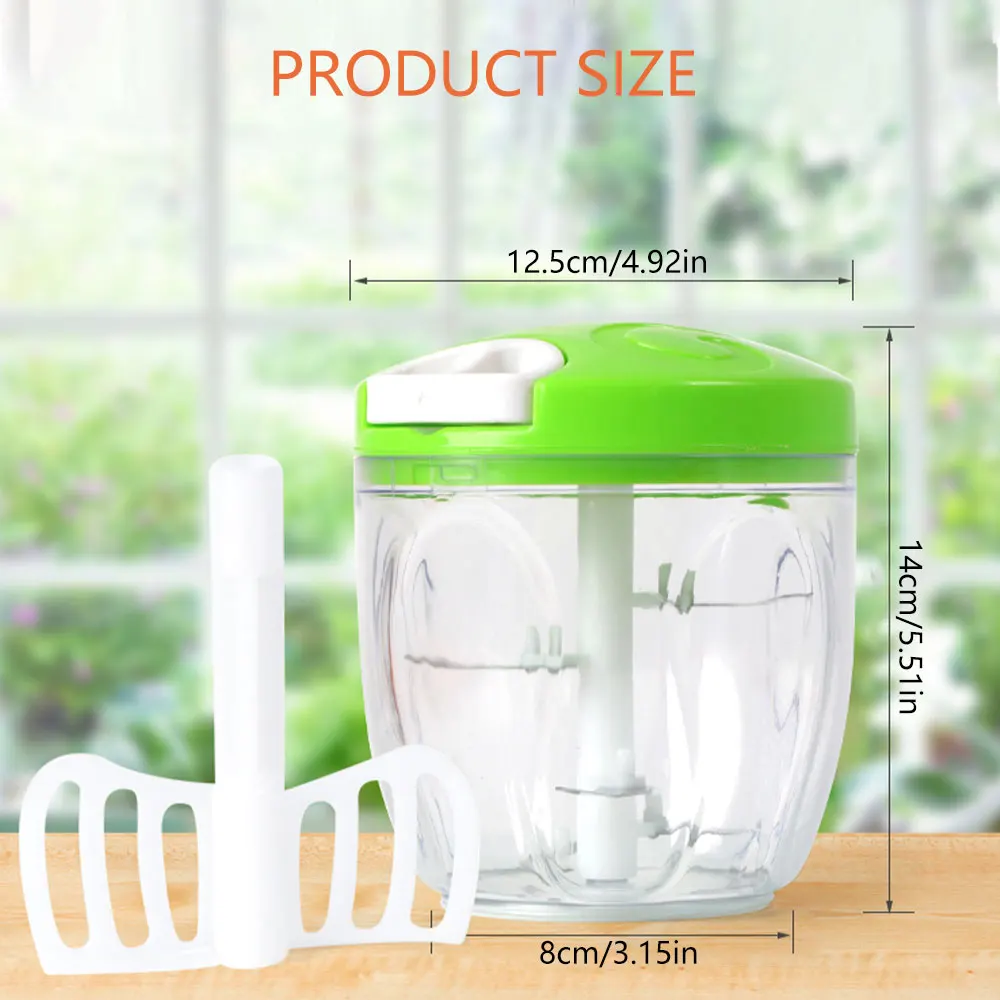 Kitchen Multi-functional Hand-operated Meat Cutter Manual Fruit Vegetable Grinder Food Chopper Onion Nuts Mincer Shredder 900ml
Kitchen Multi-functional Hand-operated Meat Cutter Manual Fruit Vegetable Grinder Food Chopper Onion Nuts Mincer Shredder 900ml