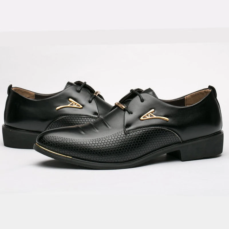 Nice Autumn Man Dress Shoes Classic Solid PU Leather Pointed Toe Oxford Shoes Lace-Up Business Casual Shoes Big Size 38-48
Nice Autumn Man Dress Shoes Classic Solid PU Leather Pointed Toe Oxford Shoes Lace-Up Business Casual Shoes Big Size 38-48