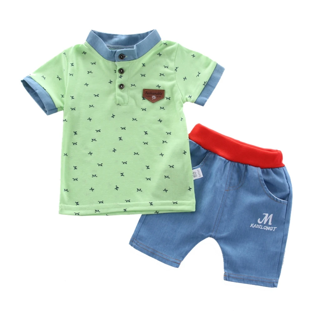 Summer Children Clothes Sets Boys2Pcs/set Suit Casual Solid Color Pullover Lapel Short Sleeve Cartoon Shirt+Shorts
Summer Children Clothes Sets Boys2Pcs/set Suit Casual Solid Color Pullover Lapel Short Sleeve Cartoon Shirt+Shorts