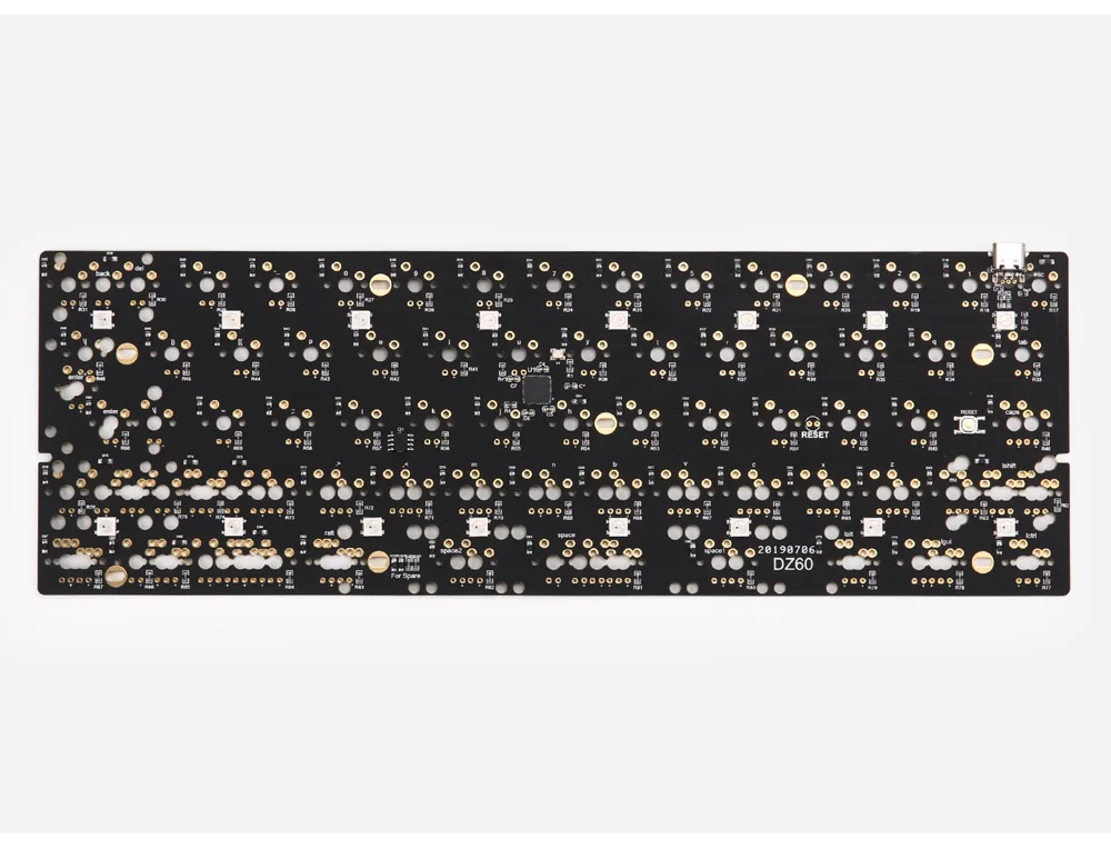 KBDFANS DZ60 PCB паяльная печатная плата 61 64 клавиши механическая клавиатура QMK