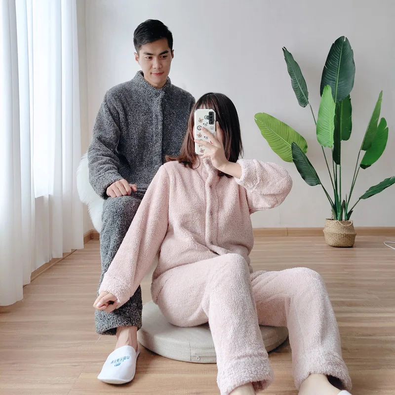 2Pcs Winter Warm Flannel Pajama Set Fashion Pijama Mujer Leisure Home Cloth Pyjamas Women Men Sleepwear
2Pcs Winter Warm Flannel Pajama Set Fashion Pijama Mujer Leisure Home Cloth Pyjamas Women Men Sleepwear